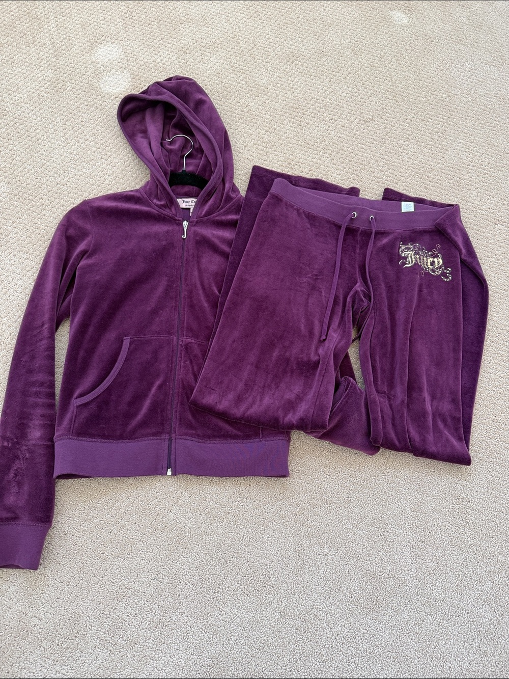 Juicy Couture Velour Hoodie & Joggers Set track suit